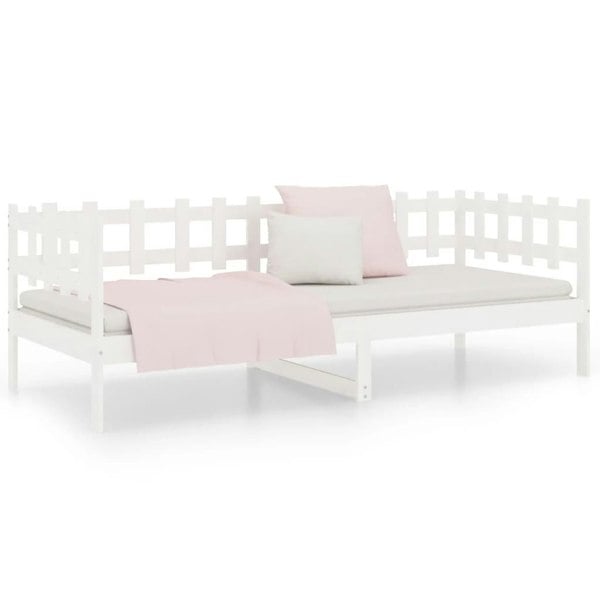 Berkfield Day Bed White 90x190 cm Solid Wood Pine