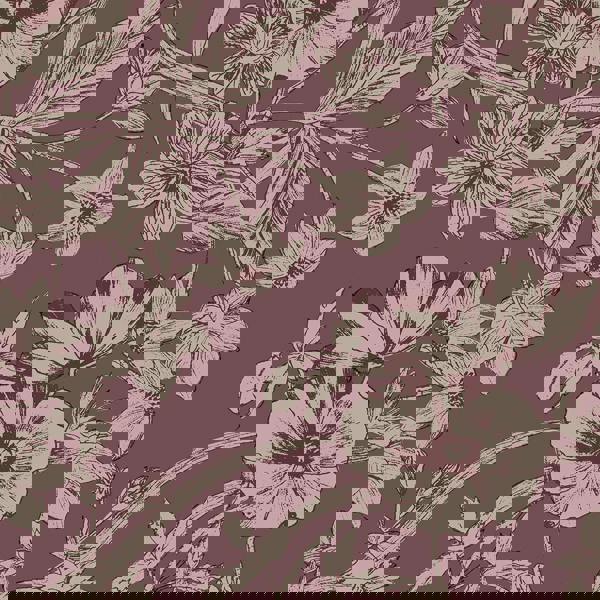 Laura Ashley Summerhill Wallpaper - Pale Blackberry - 10m