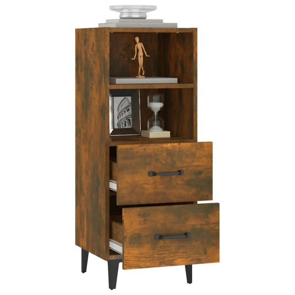 Berkfield Sideboard Smoked Oak 34.5x34x90 cm Engineered Wood