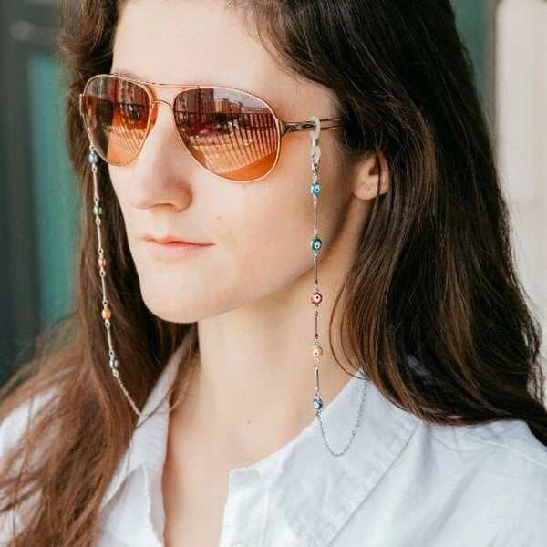 The Colourful Aura Colourful Evil Eyeglass Chain And Reading Glass Detachable Chain Holder
