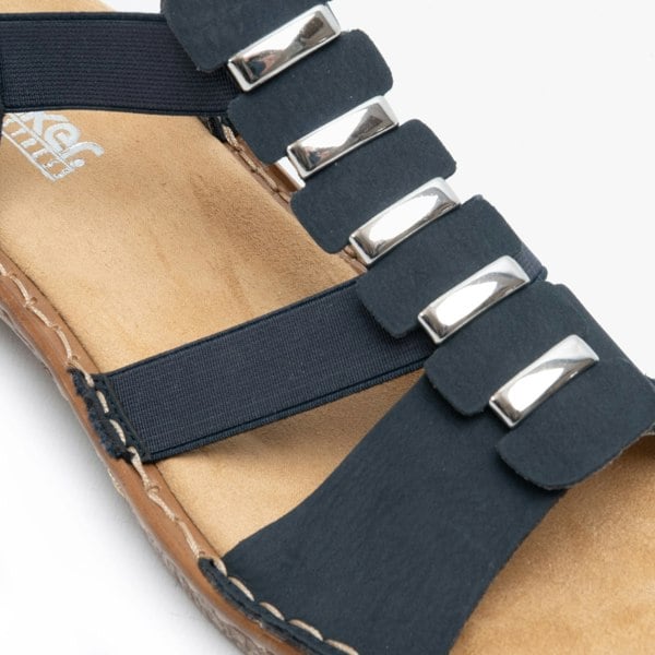 Rieker Trim Sling Womens Sandals - Pacific (62850-14)