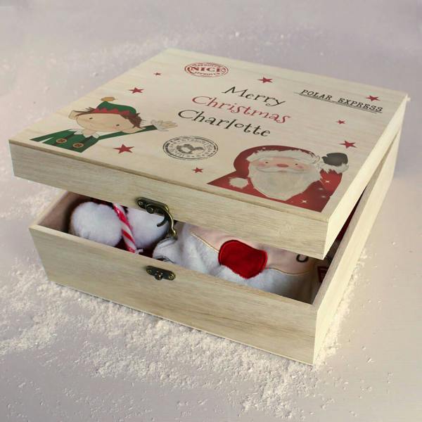 Personalised Wooden Christmas Eve Box - lifestyle shot