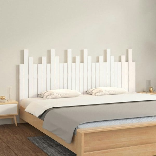Berkfield Wall Headboard White 185x3x80 cm Solid Wood Pine