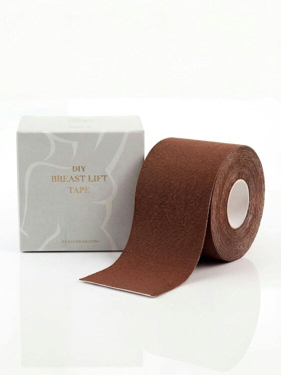 Perky Pear DIY Breast Lift Tape Roll-BROWN-A-DD Cups