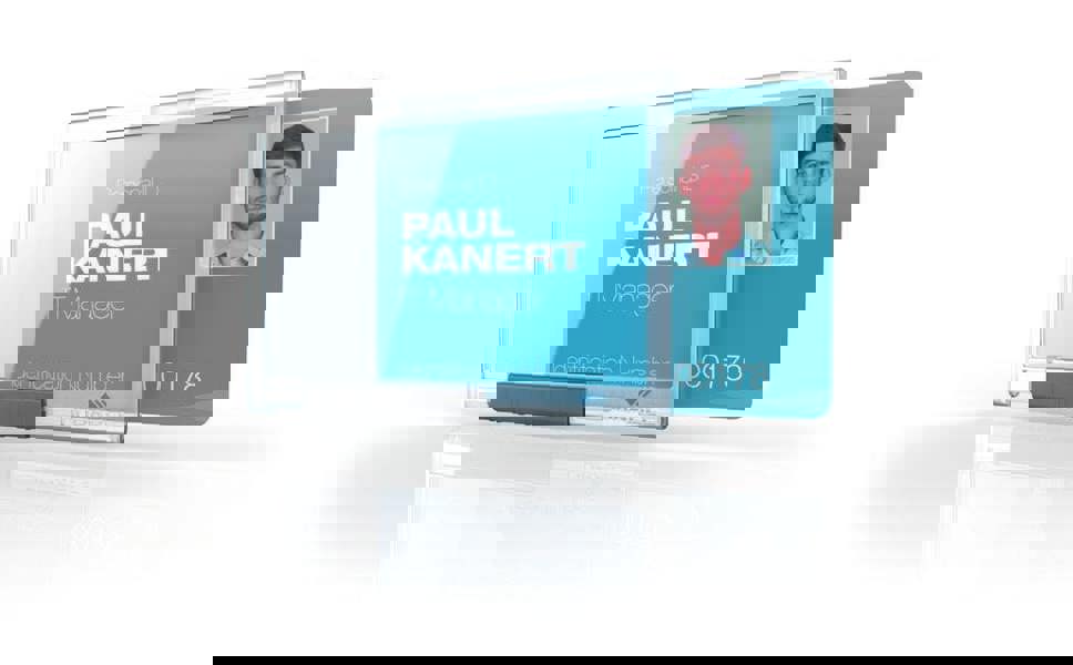 Durable PUSHBOX Security Pass ID Card Holders with Lanyards | 10 Pack | Clear