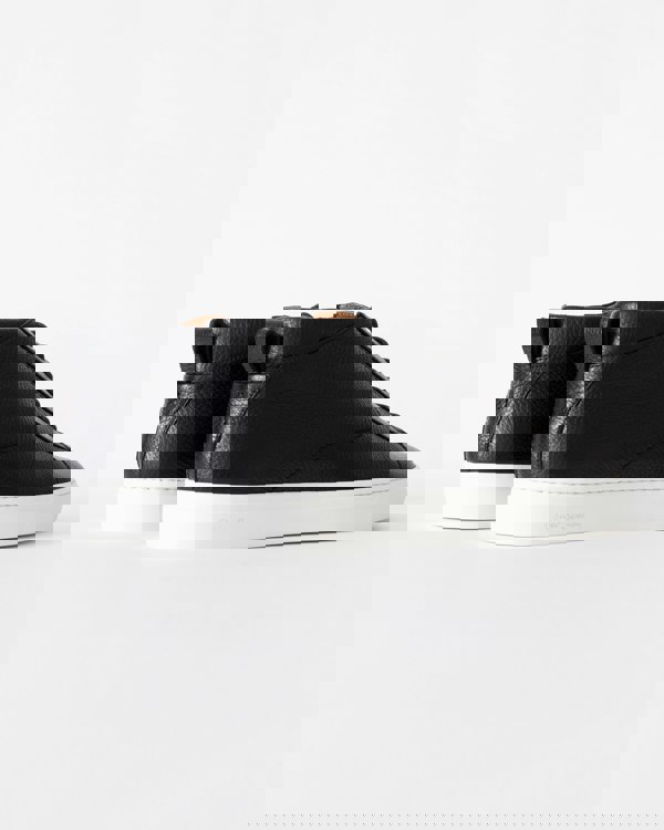 Oliver Sweeney Fermo Mens Mid Cut Deer Leather Trainers - Black