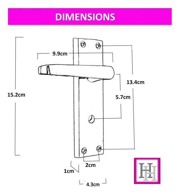 Door Handle Sets Victorian Straight Bathroom Lock Handles Brass Plated (Bathroom Lock Handle x 1)