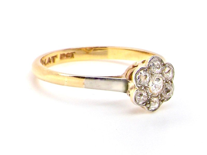 Vintage Tom An Edwardian diamond cluster ring