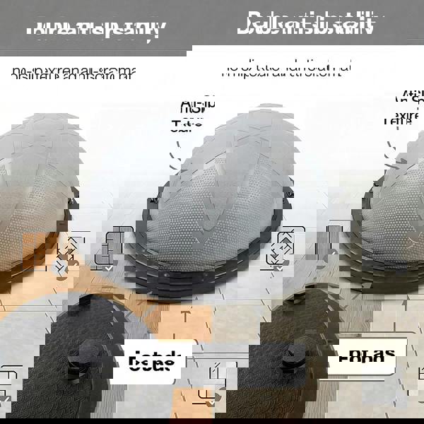 Centra Half Balance Ball Trainer with Resistance Band Core Trainer Strength Gym