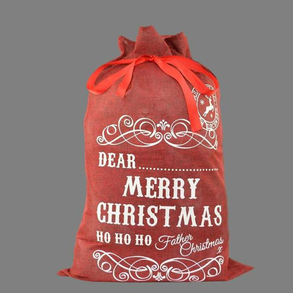 72cm Large Hessian Santa Sack with Personalisation Gap for Christmas Gifts image 2