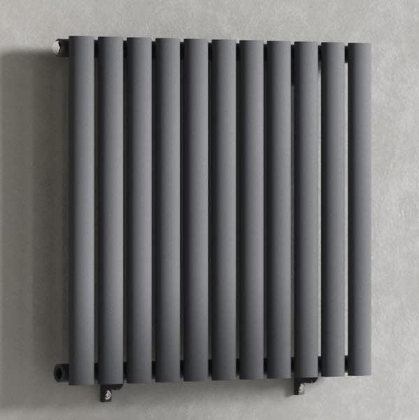 Anthracite-Gray-660-x-600-mm-Modern-Horizontal-Column-Designer-Radiator-Oval-Single-Panel-Radiator-Heater