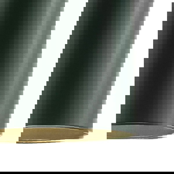 Classic Forest Green Faux Leather Lamp Shade with Inner Cotton Lining Image 4