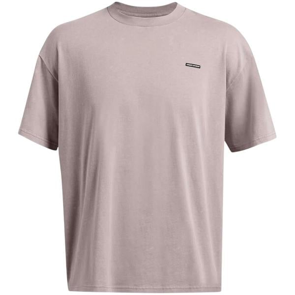 Under Armour Mens Washed Logo Oversized T-Shirt - Gray Dawn - 