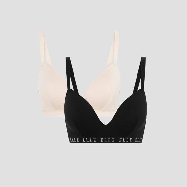 ELLE Multi Pack (2) Padded Smooth Non Wired Bras