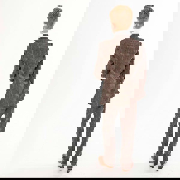 Peaky Rascals Thomas - Brown Tweed Check 5 Piece - UK Flower Girl Boutique