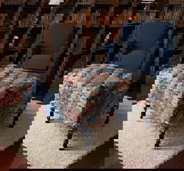 Premium handmade damask multicolour storage ottoman bench UK - ISTOOLS