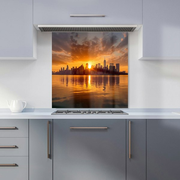 Warren Reed - Designer Sunrise In The City Kitchen Splashback