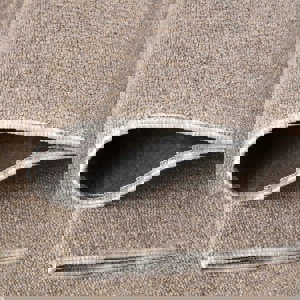 Beige Low Pile Area Rug Plain Design non-shedding