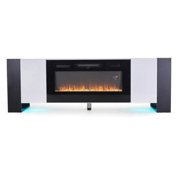 Modern Electric Fireplace TV Stand for Stylish Warmth and Practical Storage Living and Home
