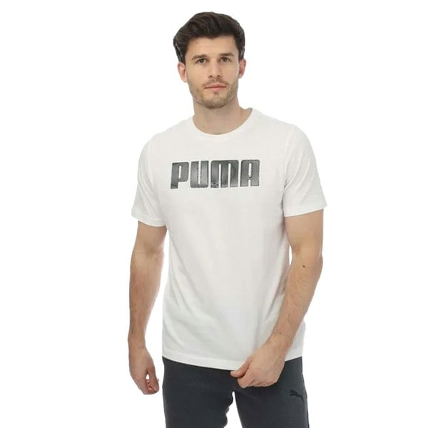 Puma Mens Sportstyle Logo T-Shirt - White
