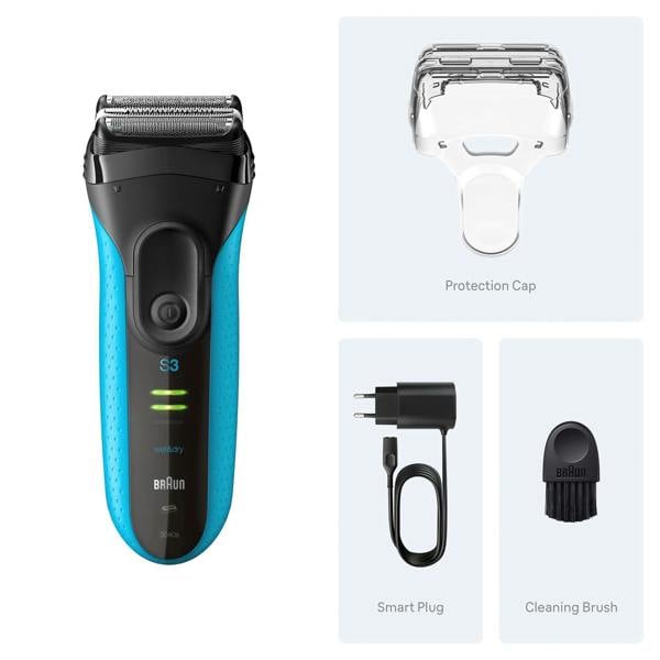 Braun Series Shavers Series 3+ 3040S Blue Electric Shaver - Additional 5