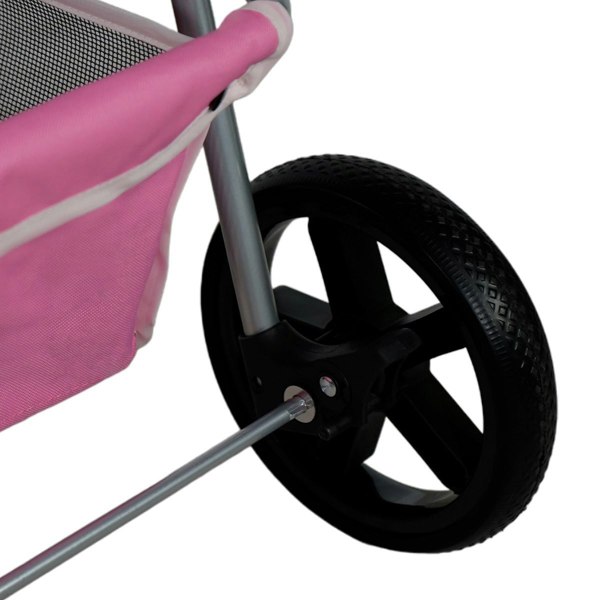 Monstershop Pet Stroller with Rain Cover – Pink