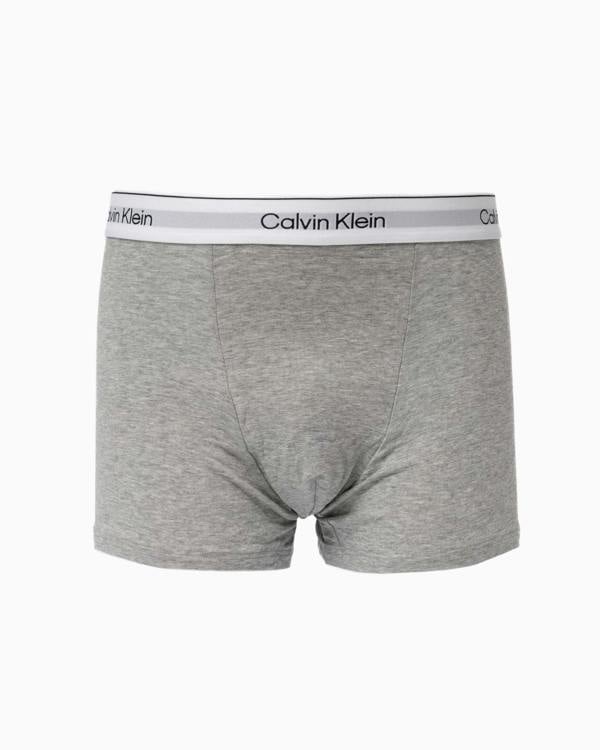 a pair of Calvin Klein Icon Cotton Stretch Mens Relaxed Fit Trunks - Grey Heather