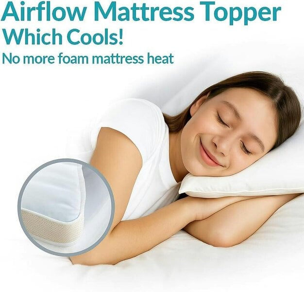 Night Zone Air Flow Mattress Topper 5cm – Hotel Quality Breathable Extra Comfort Topper