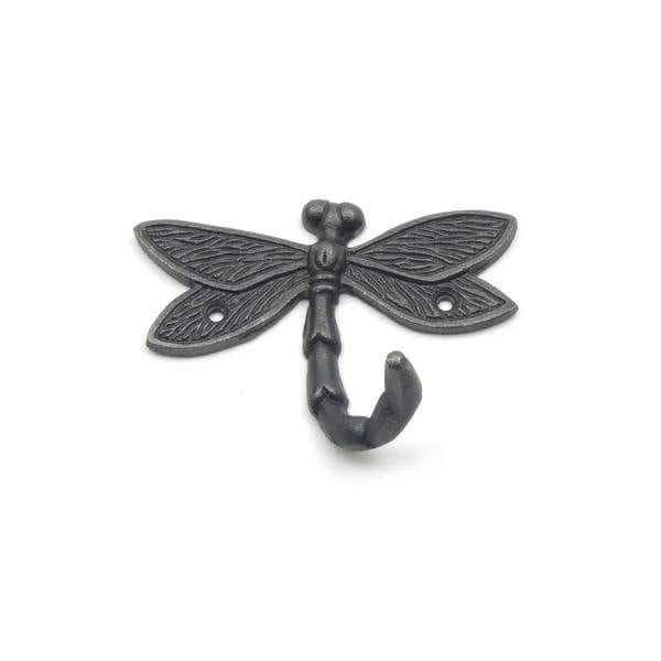 Cast Iron Dragonfly Coat Hook - 110mm x 80mm
