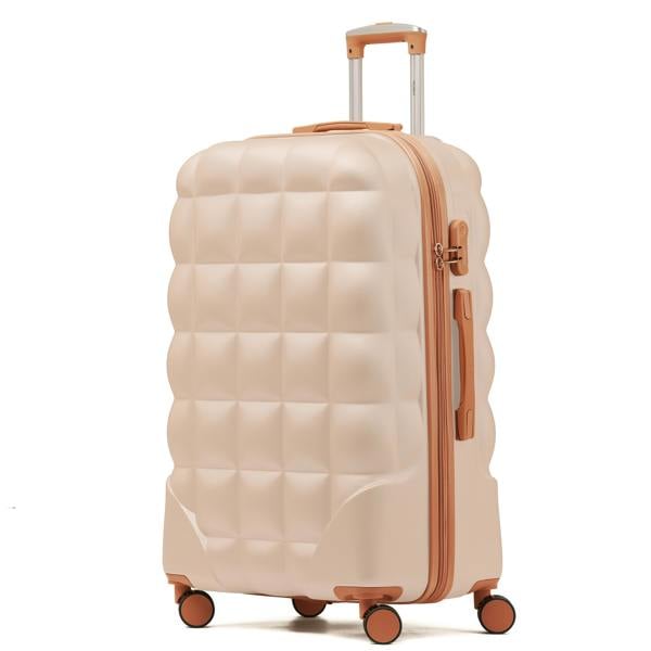 Flight Knight Large 29" Check-in Hard Case Bubble Design Suitcase- 8 Spinner Wheels