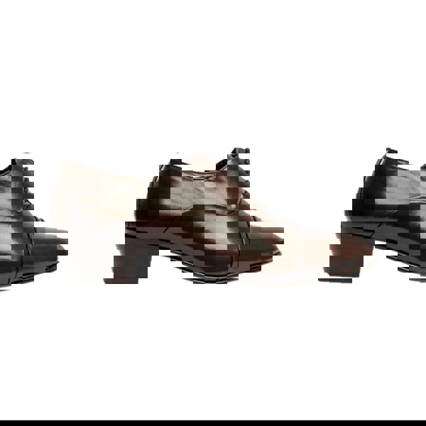 Club Cubano CORDOBA Mens Soft Leather Lace-Up Cuban Heel Oxford Shoes Dark Brown