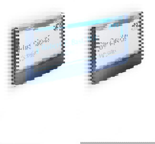 Durable Adhesive CLICK SIGN Wall Mounted Door Sign Holder | 149x53mm | Blue