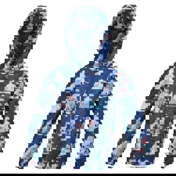 Regatta Kids Penguin Peppa Pig Packaway Waterproof Jacket - Space Blue/Arctic Blue