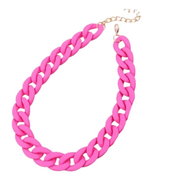 One Of A Kind Club Plain classic pink chunky chain necklace