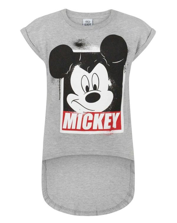 Disney Mickey Mouse GirlsGrey Short Sleeved T-Shirt