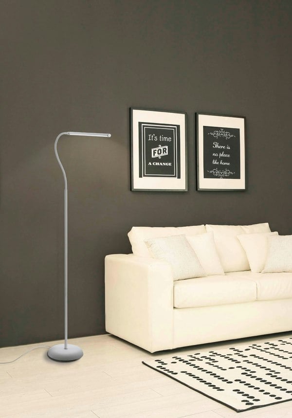 EGLO Laroa 1-Light LED Touch White Floor Lamp