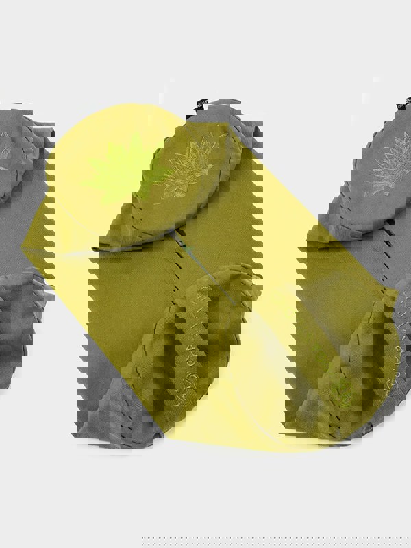 Yoga Studio Replacement Round Lotus Bolster Outer Cushion Cover Olive Green