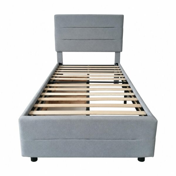 HOMEWEDO  Bed Frame with 2 Storage Drawers, Velvet Upholstered Headboard