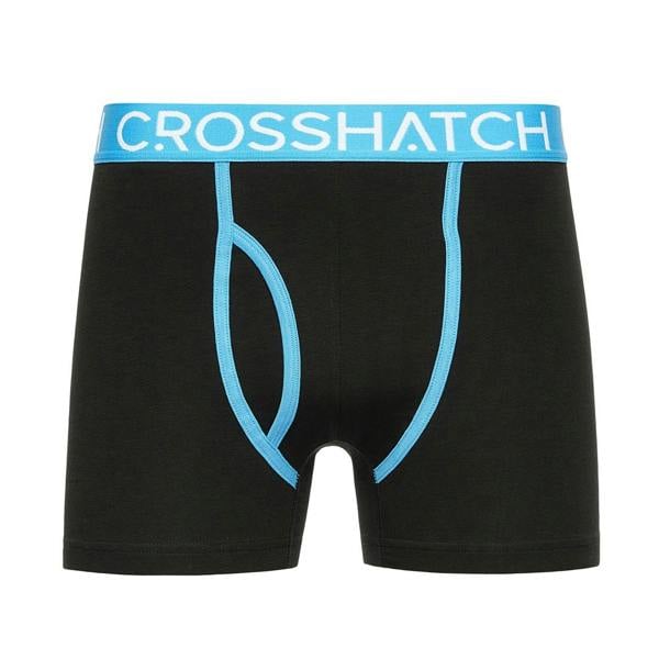 Crosshatch Mens Trioglow Boxer Shorts (Pack of 3) - Black - 