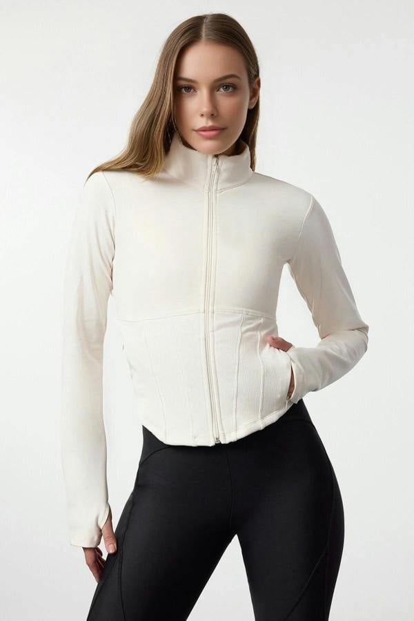 WOVCOR Thumbhole Knitted Sports Jacket