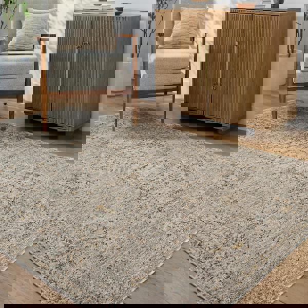 Livabliss Galey Alix Myrtle Avenue-Vintage Beige Grey Brown Traditional Boho Fringe Rug