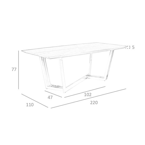 Angel Cerdá Oval Barrel walnut and chrome-plated steel dining table 1097
