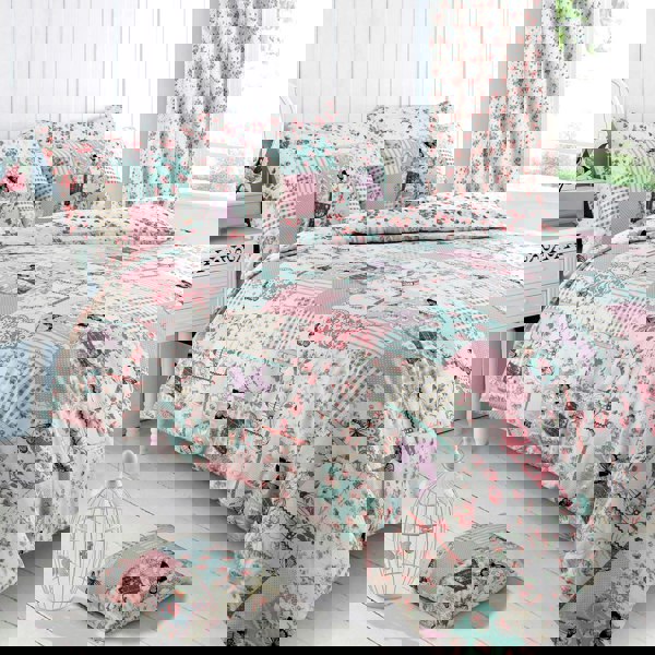 Velosso Boutique Printed Cotton Blend Pink Duvet Cover and Pillowcase Set