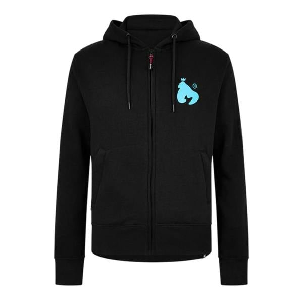 Money Mens Back Print Full Zip Hoodie - Black - 