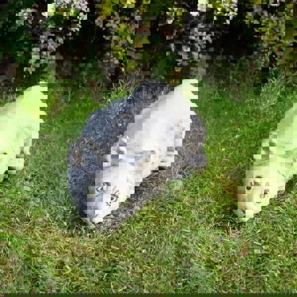 Stone Cast Prowling Cat Sculpture