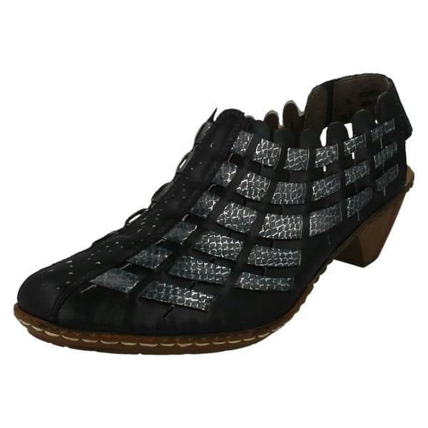 Rieker Ladies Rieker Sling Back Shoes With Woven Detail 46778