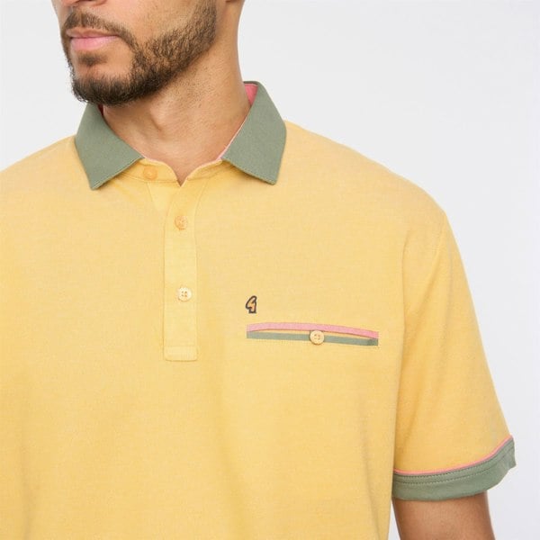 Gabicci G52X09 Mens Short Sleeve Oxford Jersey Polo Shirt Gabicci Classic - SUNBEAM