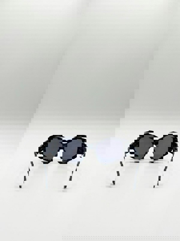 SVNX Angular Cat-Eye Sunglasses in Black