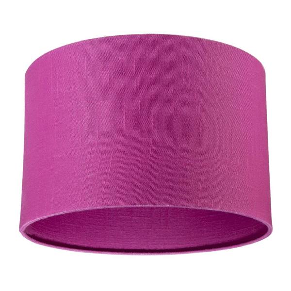 Designer Raspberry rose Textured Linen Fabric Circular Lamp Shade Image 5
