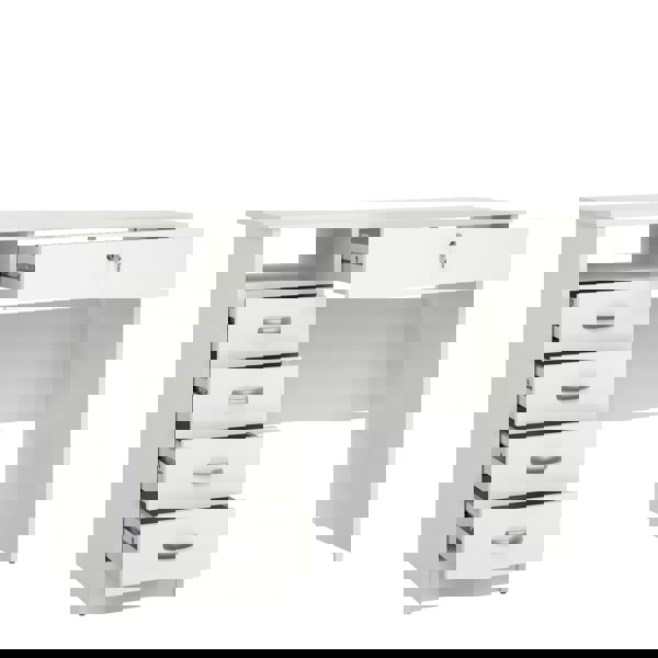 Furniture To Go Function Plus Desk 5 Drawers in White